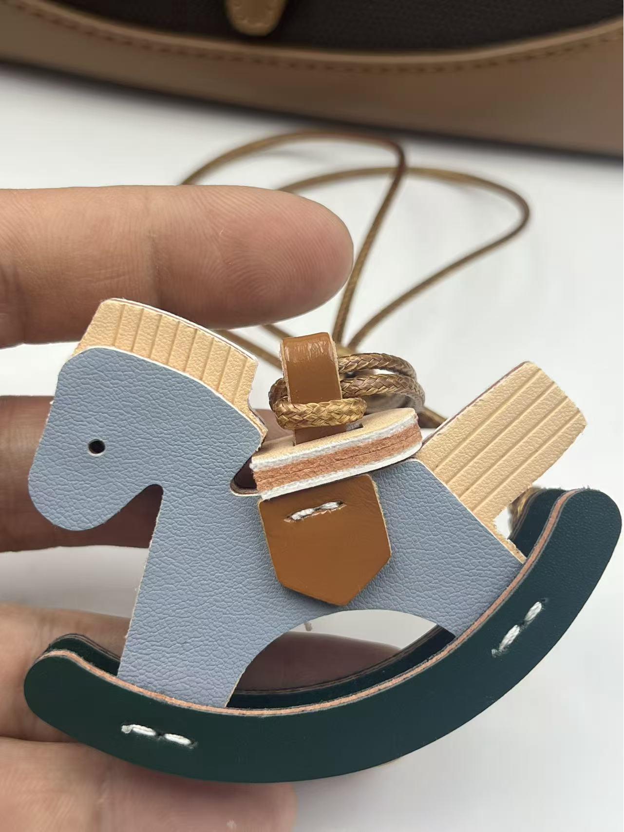 Ретро Мини Кожаный Брелок-Подвеска Качалка