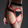 Ultra-thin Smooth Silk Garters With Stockings Set Oil Glossy Suspender Belt Metal Clip Silk Stocking Female Tights Lingerie