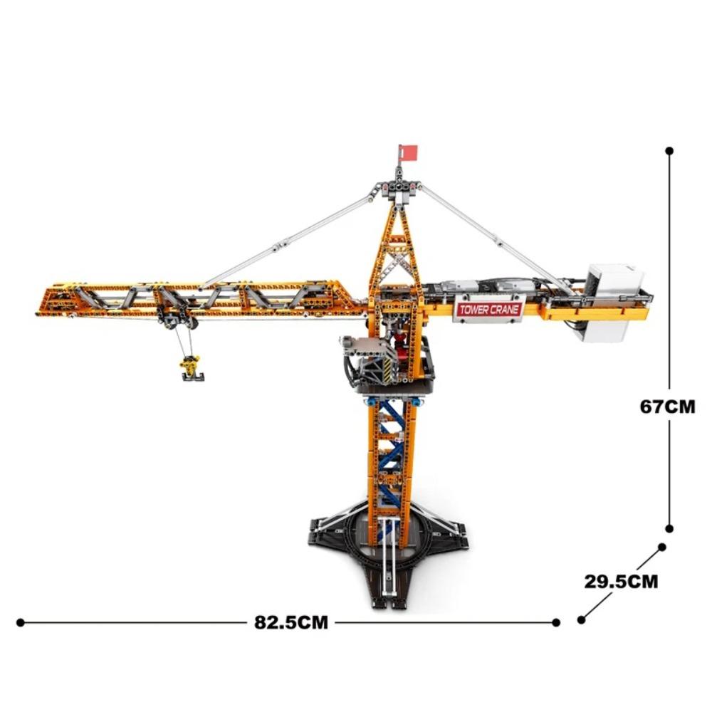 1176PCS Remote Control Tower Crane MOC Model Building Blocks Tower Crane Electric Technology Brick DIY Assembly Toy Holiday Gift