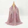 Paisley Embroidery Cotton Hijab Scarf For Woman Muslim Hijabs Pashmina Tassels Shawls Fashion Long Wraps Foulard Islam Turban