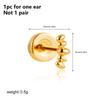 1PC Stainless Steel Star Moon Sun Stud Earrings For Women Simple Daily Wear Cartilage Piercing Earring Punk Unisex Rock Jewelry