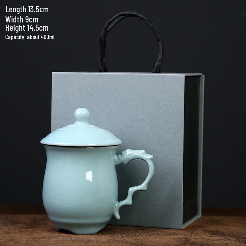 

OLOEY Azure Ru Kiln Dragon Head Ceramic Mug