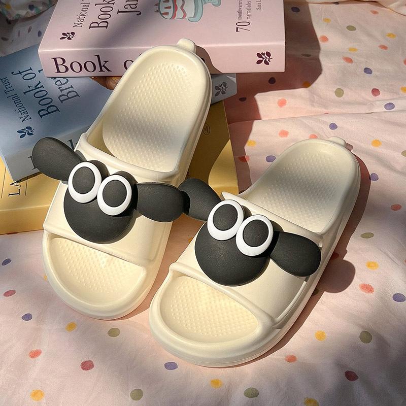 Fashion Women Cute Sheep Sandals Summer New Design Thick Sole Flip Flops Beach Slides Home Casual Shoes Flat Female Eva House Slippers
