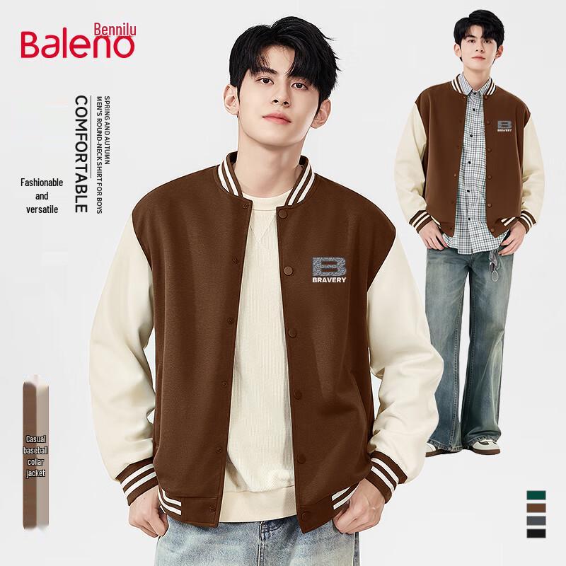 

Baleno Men s Loose-Fit Baseball Jacket M