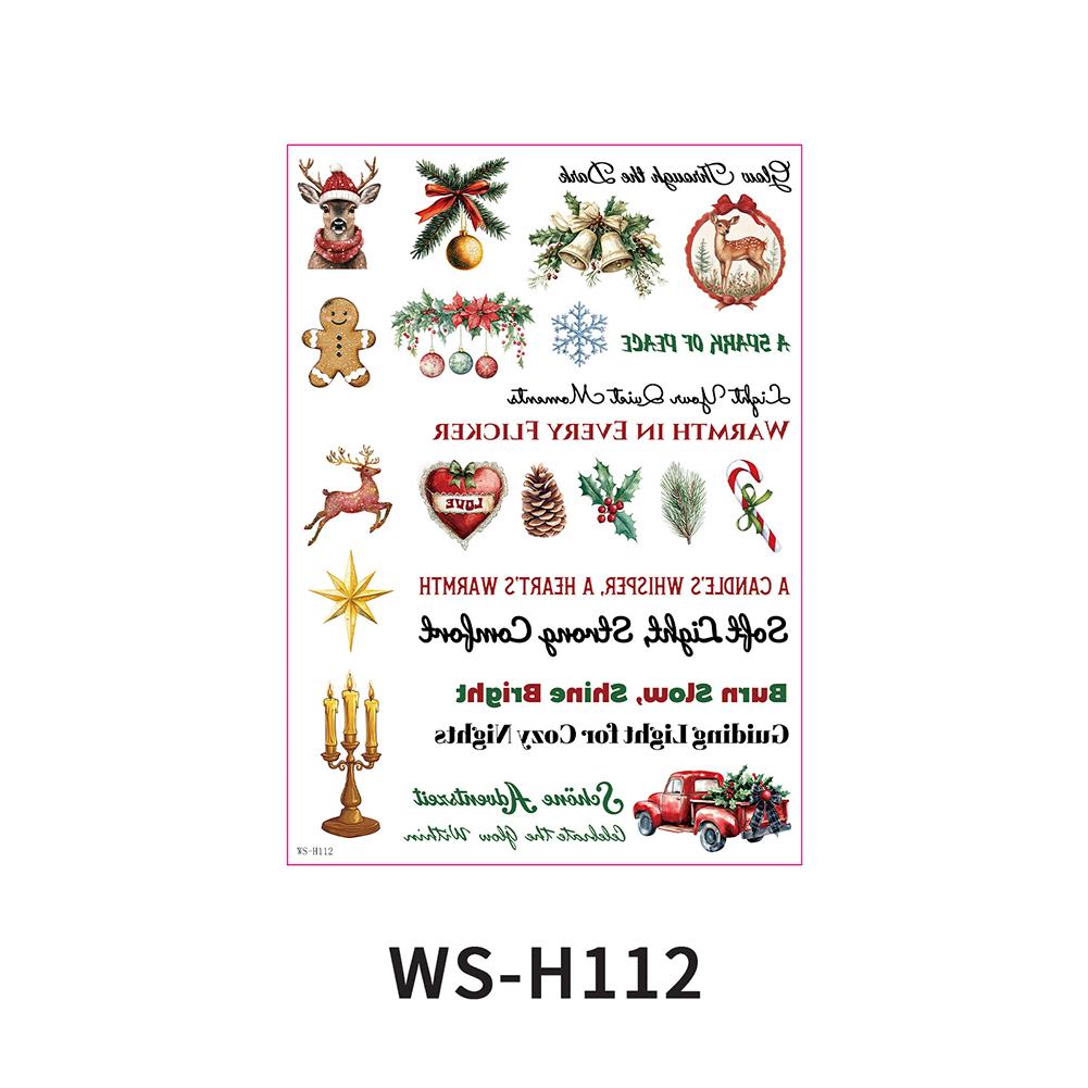 1PC Christmas Sticker for Candle Window Holiday Party Home Decoration