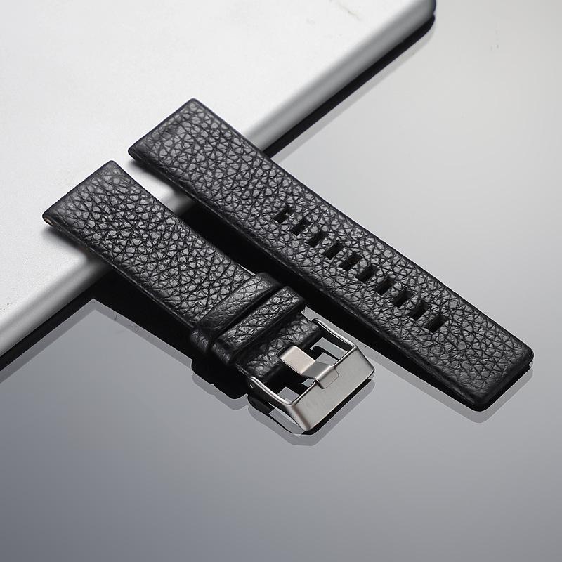 Matte Grain Cowhide Watch Strap for Men's Smartwatch - Casual Minimalist, 22/24MM
