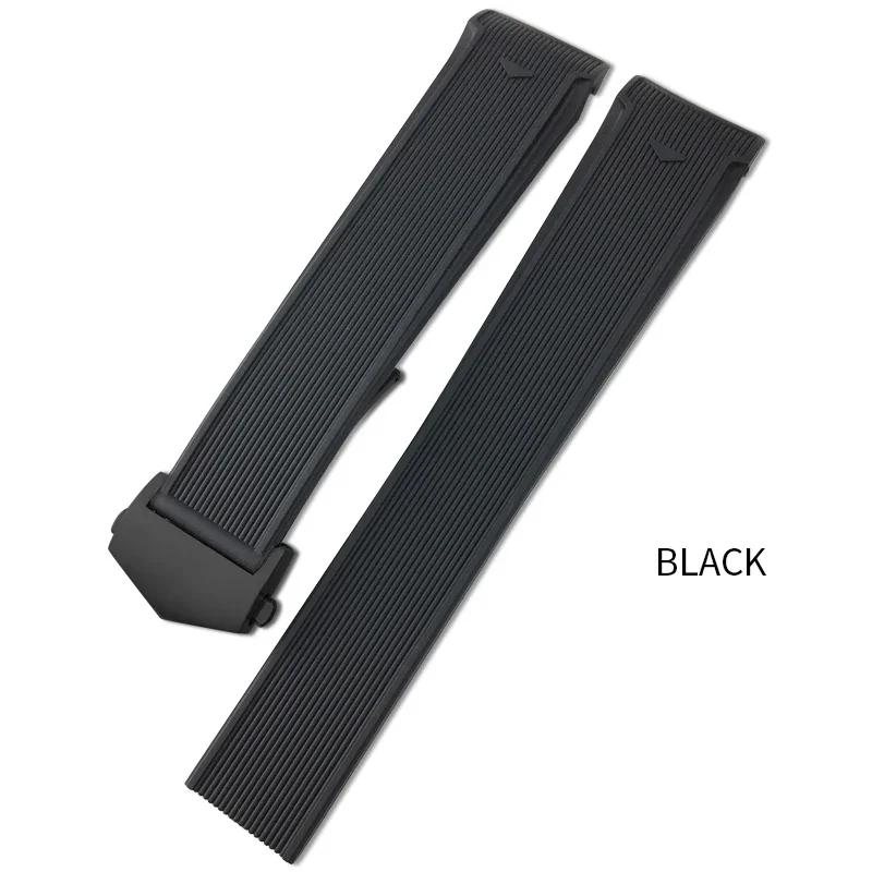 High Quality Natural Rubber Watchband 22mm Fit for TAG Watch Heuer Aquaracer 300 500 Diving Strap Sports Silicone Wristband