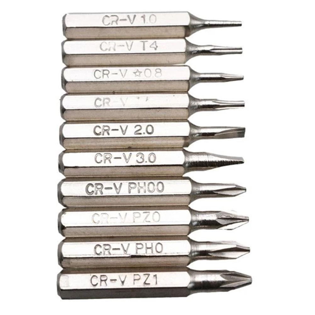 

Screwdriver Bit Set Assembly Chrome Vanadium Steel
