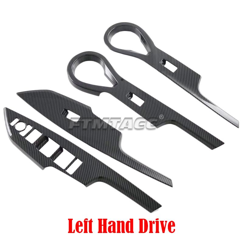 For Toyota Yaris Ativ 2024 ABS Carbon Fiber Interior Accessories Car Center Console Gear Shift Panel Water cup Cover Trim