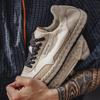 Maden Men'S Vintage Breathable Linen Straw Woven Fisherman Shoes Lightweight Retro Walking Shoes For Men Summer Casual Non-Slip