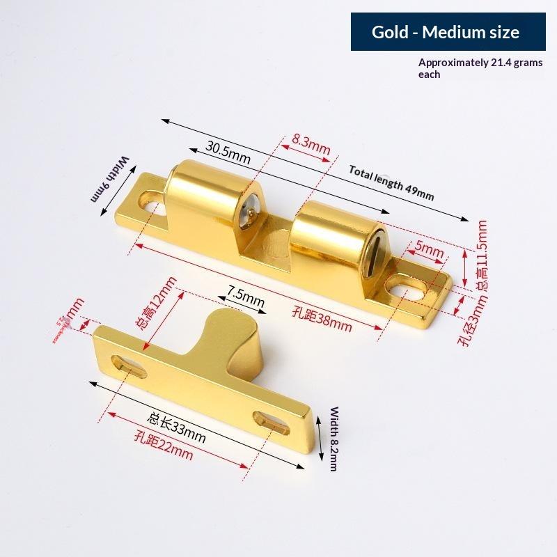 Double Ball Spring Cabinet Lock Adjustable Tension Door Latch Buckle Heavy Duty for Closet Drawer Kitchen Bathroom Furniture