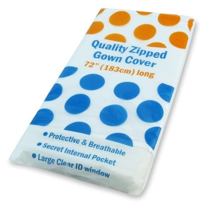 Housse de protection - hangerworld - robe de mariée - tissu respirant - 180 x 65 cm