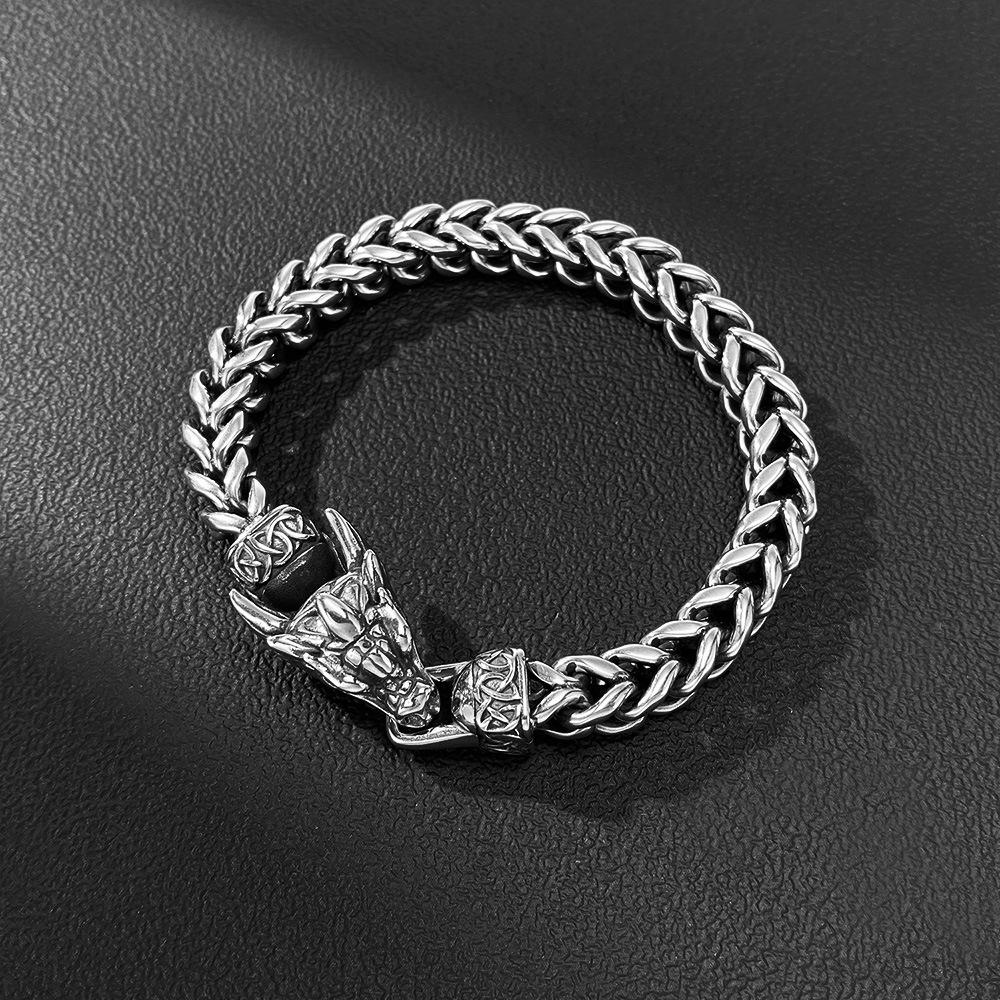 New Domineering Faucet Stainless Steel Bracelet Retro Dark Personality Trend Jewelry
