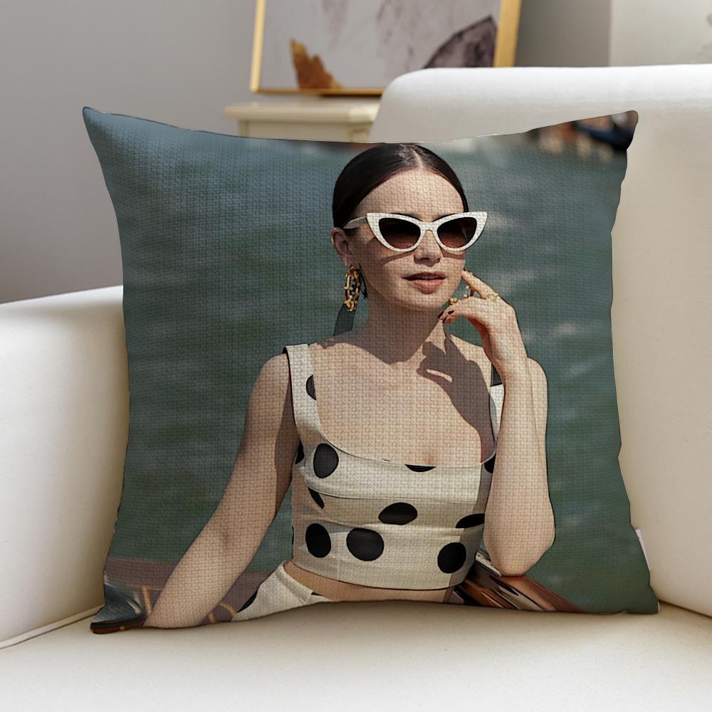 

Glamorous EEmily in ParisS Cushion Cover Breathable and skinfriendly linen pillowcase square removable and washable cushion 30X30cm