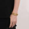 Hip Hop Stainless Steel Three Layer Link Chain Bracelet Men's Gold Color O-Shaped Chunky Bracelets Larger Polished Wist Jewelry