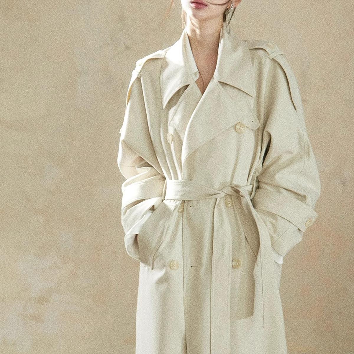 

chaebol trench coat. Trench coat women s medium and long spring and autumn high-end Korean coat small man XS