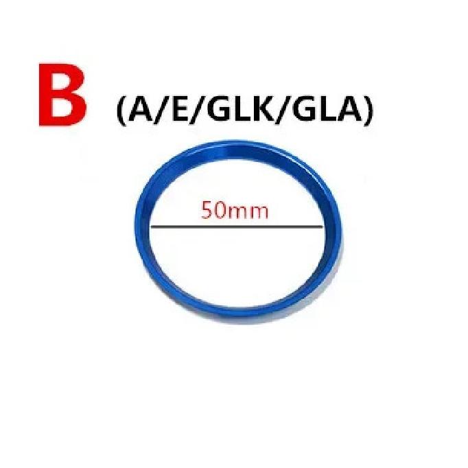 Aluminium Alloy Car Steering Wheel Emblem Circle Decoration Sticker For Mercedes Benz A E Class CLA GLA GLE Interior Accessories