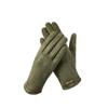 Warm Gloves for Women In Autumn and Winter Outdoor Riding Cold Proof Thickened Plush Velvet Cute Bow Develvet Touch Screen Gloves