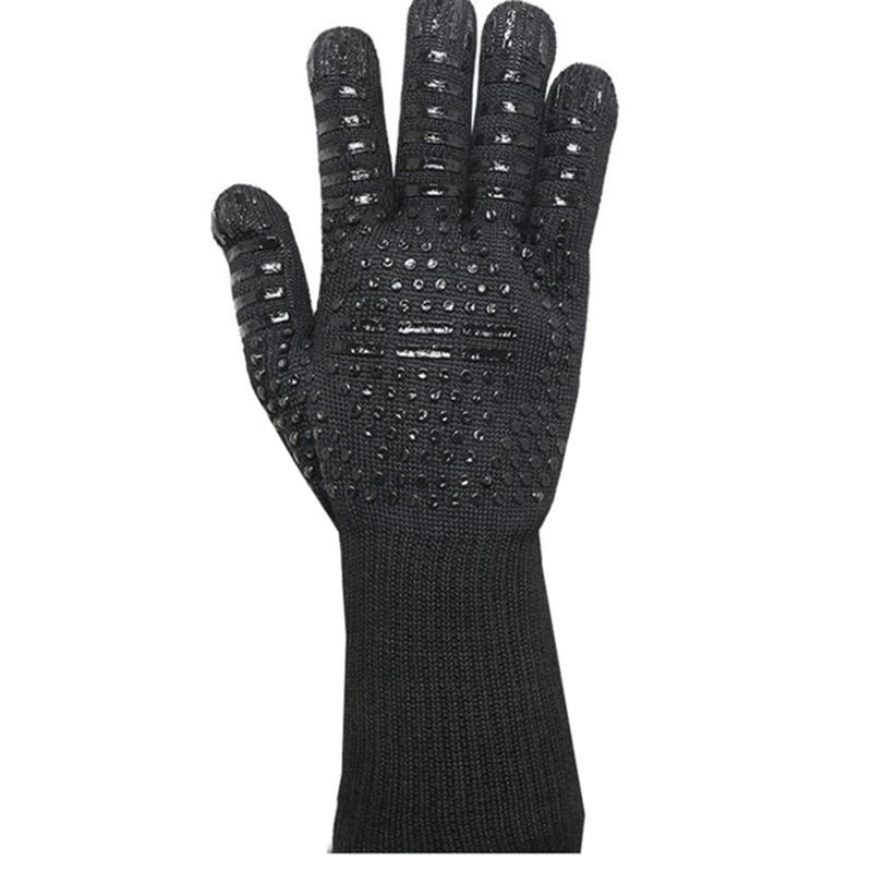 BBQ Gloves High Temperature Resistance Oven Mitts 800 Degrees Fireproof Barbecue Heat Insulation Microwave Oven Gloves