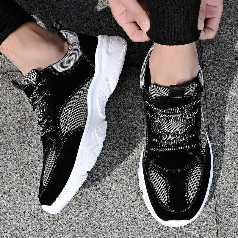 Men's Shoes Spring Outdoor Leisure Sports Light Running Shoes Summer Trendy All-Matching Mesh Surface Clunky Sneakers