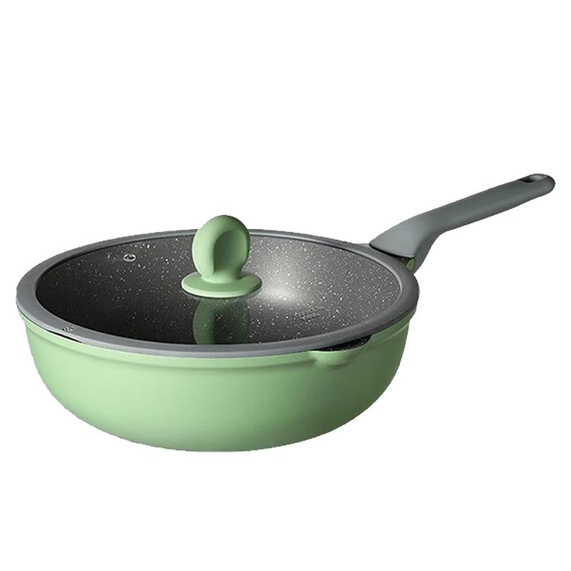 

COOKER KING 30cm Bamboo Green Stone Non-stick Wok