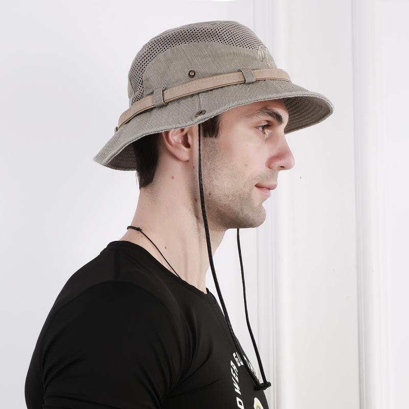 Summer outdoor hat with large eaves for men and women, sun protection and shading for fishing, fisherman's hat, sun hat