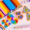 6 Pcs Love Heart Painting Eraser Creative Pencil Erasers Rainbow Erasers School Accessories for Schoolwork Art Projects