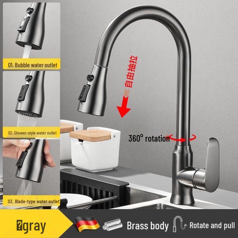 

OEING Copper Kitchen Pull-Out Faucet