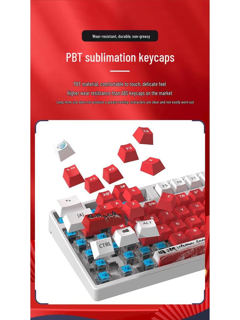 Hot-Swappable Blue Switch Gaming Mechanical Keyboard for Office and E-Sports - 104 Keys, Customizable for Girls