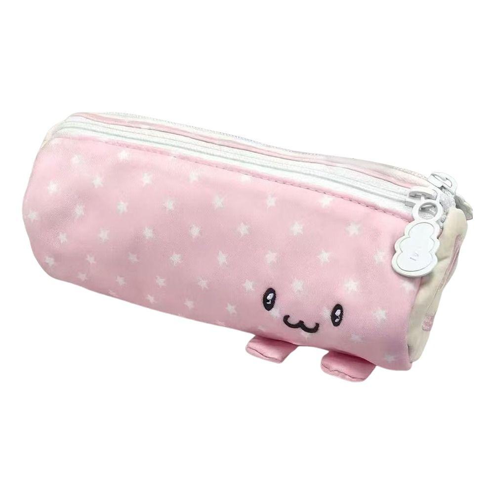 Portable Pen Bag Pink Towel Roll Pen Pouch Durable Stationery Storage Bag  School Supplies