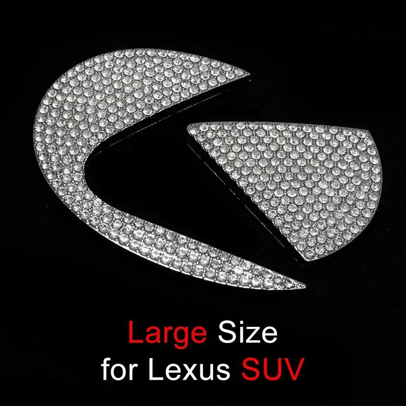 Naklejka Bling Car Kierownica Diament Emblem Naklejka dla Lexus IS400 RX300 RX330 IS220D RX350 IS460 ES NX RX IS CT LX GS RC