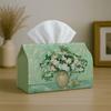 1pc Botanical Impressionist Romantic Tissue Box - White Blossom Vase Soft, Party Tissue Box, Multifunctional for Kitchen And Dining, Coffee Table, And