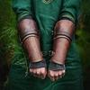 Manopla de Armadura de Couro Medieval Renascentista Retrô para Cosplay