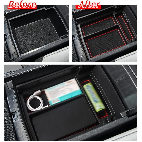 

Fit for Toyota Bz4x 2022 2023, Car Centre Console Storage Box, ABS Centre Console Armrest Organiser Tray, Car Accessories чёрный