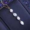 LSOOYH Natural Freshwater Baroque Pearl Pendant Fashion Long String Pendant Necklaces For Women Girl Gift
