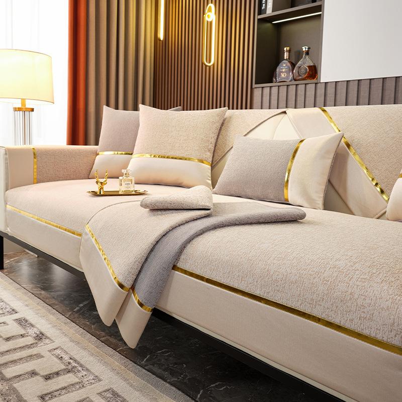 Μαξιλάρι Καναπέ, Καθολικό για Όλες τις Εποχές, Ελαφριά Πολυτέλεια, Απλό, Μοντέρνο, Αντιολισθητικό Κάλυμμα Καναπέ, Κάλυμμα Σενίλ, Παχύρρευστο Καθολικό