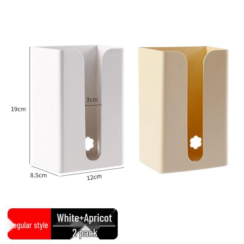Wall-Mounted Punch-Free Tissue Box with Shelf for Kitchen, Bathroom, and Living Room Storage