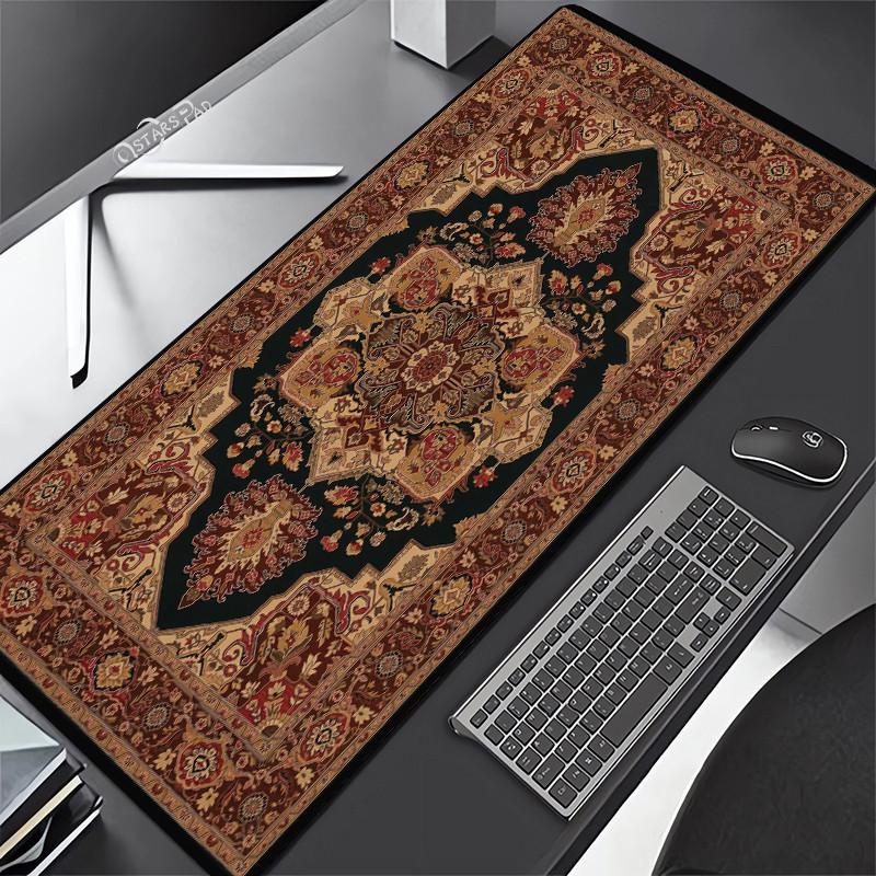 Persian Carpet Mouse Mat xcm Computer Large Mousepad Flower Office Rubber Mat Nonslip Table Pads x Notebook Computer De