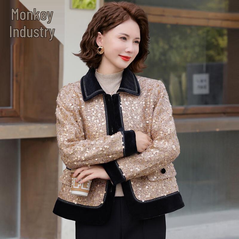 Women s Spring Small Fragrance Style Blazer Jacket XL