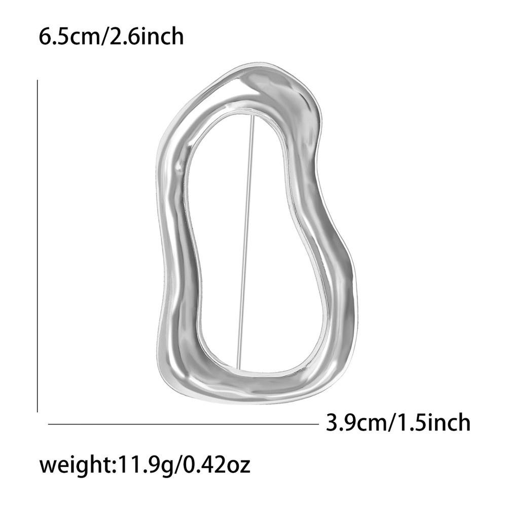 Vergoldete Geometrische Broschen Silberfarbene Reversnadeln Neue Unregelmäßige Broschen Schmuckzubehör