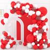 Weihnachten Weiße Ballons Girlande Rotes Konfetti Ballonbogen Set Geburtstagsparty Babyparty Hochzeit Abschlussfeier Dekoration Globos