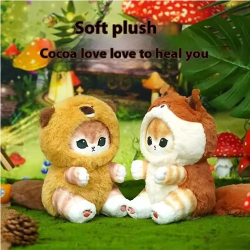 Mofusand Langschwanztiere Serie Plüschtier Niedlicher Haifischkatze Weiches Kuscheltier Kawaii Plüschtier Spielzeug Geschenk für Kinder