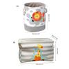 Canvas Clothes Basket Lions Giraffe Laundry Hamper with Handles Waterproof Storage Organizer Perfect for Kids Boys Girls