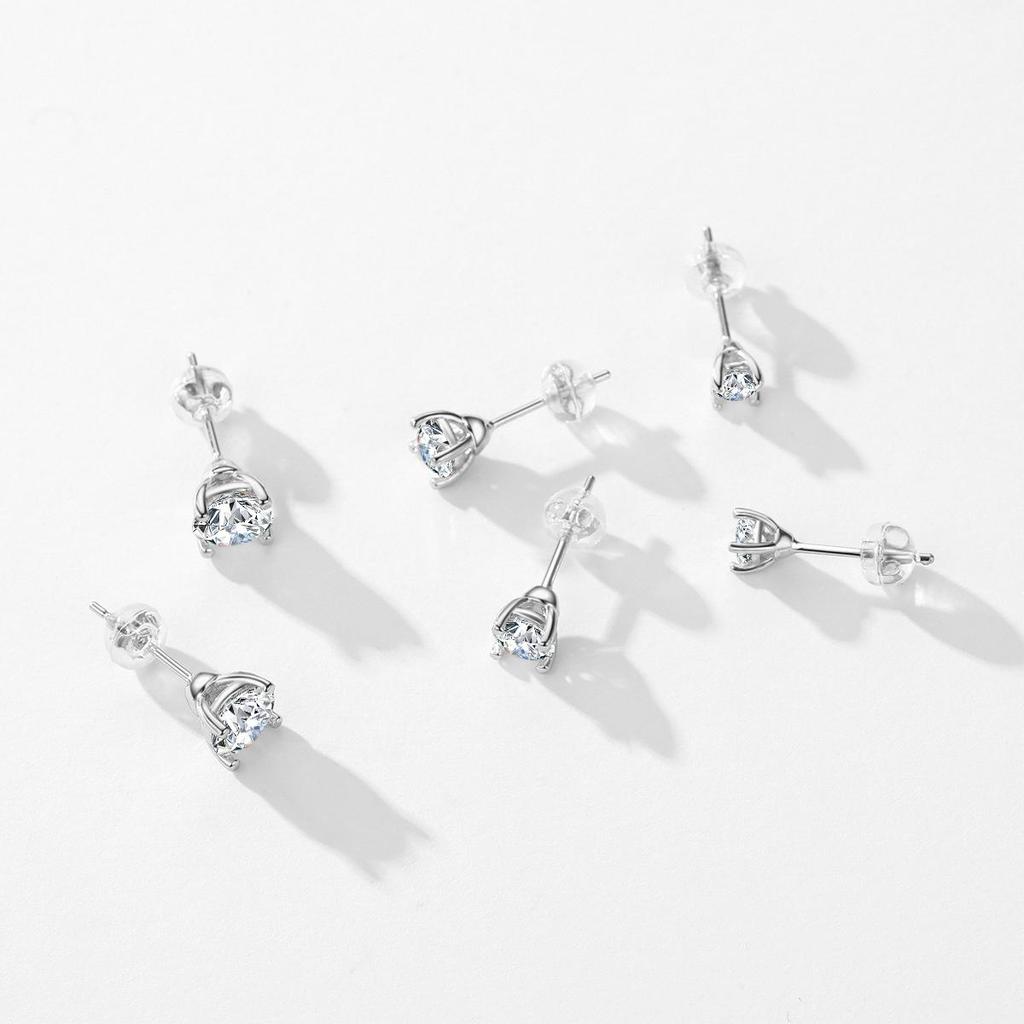 Modian Moissanite 1CT 2CT D Color VVS1 EX Luxury Stud Earrings 925 Sterling Silver Sparkling Earrings For Women Wedding Jewelry