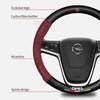 Dla Opel OPCline ASTRA CORSA INSIGNIA MOKKA VECTRA GTC Tigra Samochód Włókno węglowe Zamsz Skóra Pokrowiec na kierownicę Akcesoria