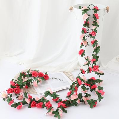 2 Pcs Rose Garlands Artificial Rose Vines Faux Flower Garlands Party Decor