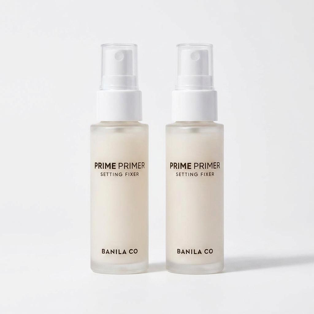 [Banila Co] Prime Primer Setting Fixer (50ml x 2 Pcs) - [K-BEAUTY] Long-Lasting Matte Makeup Spray 50ml x 2 Bottles