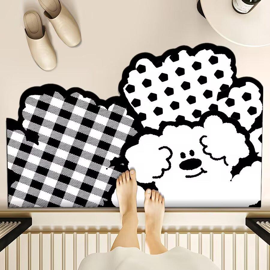 Diatom Mud Style Floor Mat Household Bathroom Floor Mat Entrance Door Mat Bathroom Absorbent Foot Mat