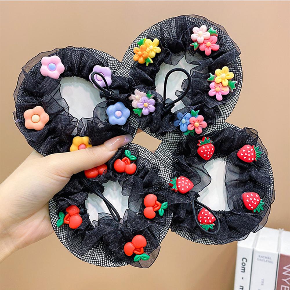Flower Head Bands Ballet Hair Net Fashion Headwear Girl Bun Cover Snood Elastic Hair Net Children