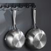 Flat Bottom Stainless Steel Saucepan With Glass Lid Soup Pot Universal Milk Pot  Stove